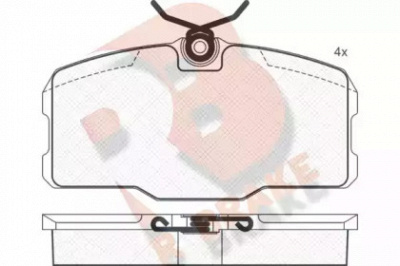R BRAKE rb0470 -  Комплект тормозных колодок, дисковый тормоз